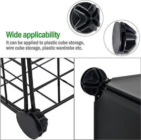 img 1 attached to 🔲 SPITO 24 Pcs Black Wire Grid Cube Plastic Connectors, Inner Width 0.16 Inches (0.4 cm), Ideal for Wire Cube Storage Shelving, Modular Mesh Organizer Units, and Closet Organization