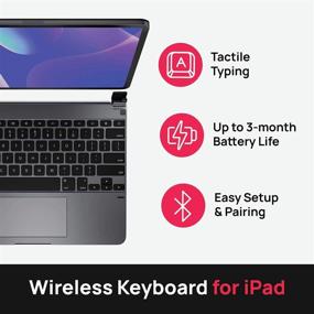 img 2 attached to Brydge 12.9 Pro+ Wireless Keyboard with Trackpad for iPad Pro 12.9-inch (2020 & 2018), Aluminum Bluetooth 5.0 Keyboard, Native Multi-Touch Trackpad, Backlit Keys, Space Gray