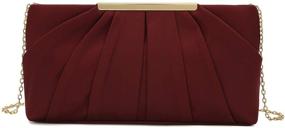 img 4 attached to Charming Tailor Evening Elegant Pleated Women's Handbags & Wallets for Clutches & Evening Bags