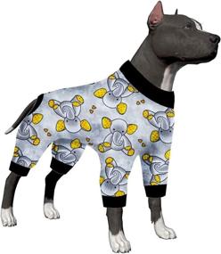 img 4 attached to LovinPet Large Dog Shirt: Sleepytime Elephants Prints for Post Surgery & Wound Care 🐘 - Lightweight Pullover for Full Coverage & Comfort - Ideal Pjs for Large Breed Dogs