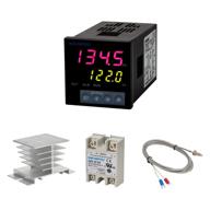 inkbird pid temperature controller kit with ssr 40da solid state relay and k type thermocouple: high voltage 100acv to 240acv and white heat sink included логотип
