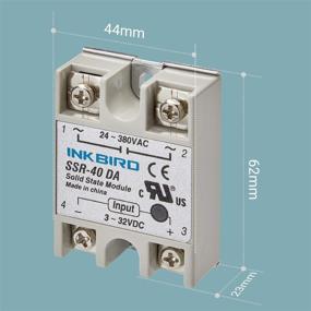 img 2 attached to Inkbird PID Temperature Controller Kit with SSR 40DA Solid State Relay and K Type Thermocouple: High Voltage 100ACV to 240ACV and White Heat Sink Included