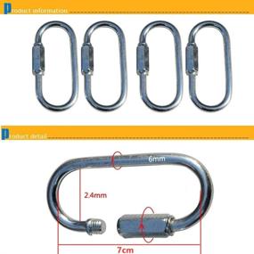 img 3 attached to 🪜 Ymeibe Swing Chains (2) - 60 Inch Plastic Coated with 4 Free Quick Links, Anti-Rust Iron Chains for Playground Kids Tree Swing Seat. Supports up to 660 Lbs. Swing Set Accessories and Replacement - Blue