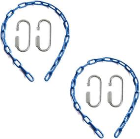 img 4 attached to 🪜 Ymeibe Swing Chains (2) - 60 Inch Plastic Coated with 4 Free Quick Links, Anti-Rust Iron Chains for Playground Kids Tree Swing Seat. Supports up to 660 Lbs. Swing Set Accessories and Replacement - Blue