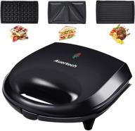 🧇 auertech 3-in-1 waffle maker, panini press grill with non-stick plates - 800w, indicator lights, cool touch handle логотип