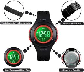img 2 attached to 🔦 Versatile and Vibrant Waterproof Multifunctional Luminous Stopwatch Watches for Active Boys