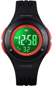 img 4 attached to 🔦 Versatile and Vibrant Waterproof Multifunctional Luminous Stopwatch Watches for Active Boys