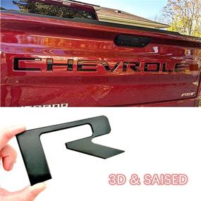 img 3 attached to 🚀 Enhance Your Silverado: JOJOMARK Tailgate Inserts Letters for Silverado 1500 2500 HD (2019-2021) - Matte Black Rear Inlays Emblem Decals