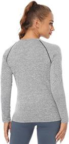 img 1 attached to 👚 Premium Dry Fit Long Sleeve T-Shirt for Women: Moisture Wicking & Compression Tops for Outdoor Fitness and Running (3-4 Pack)