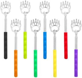 img 4 attached to 🐻 Ohuhu 8 Pack Extendable Telescopic Bear Claw Back Scratcher Set: Relieve Itching and Ease Muscles, Perfect Portable Massage Tool for Mother Father Christmas Gift