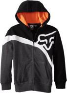 🦊 fox head - kids big boys' riktor zip front fleece jacket logo