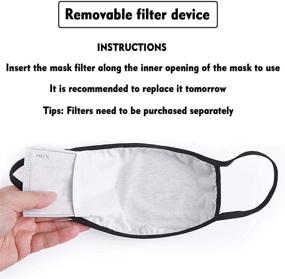 img 1 attached to 🎭 Stylish Unisex Black Fashion Protective Face Masks - Washable & Reusable Cotton Dust Covers