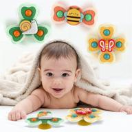 🔄 enhanced manmi top: 2021 upgraded spinning baby toy with section cups and suction cup spinner logo