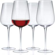 🍷 kingrol 18 oz crystal wine glasses, set of 4 bordeaux wine glasses: the perfect stemware set for daily, formal, and outdoor use logo