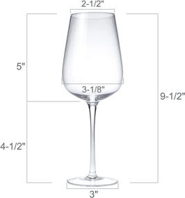 img 3 attached to 🍷 Kingrol 18 oz Crystal Wine Glasses, Set of 4 Bordeaux Wine Glasses: The Perfect Stemware Set for Daily, Formal, and Outdoor Use