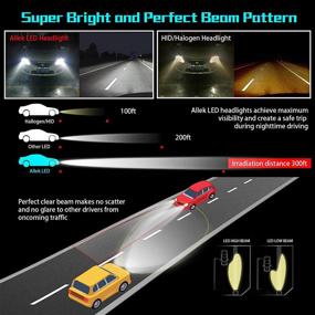 img 1 attached to 🚗 Upgrade Your Car's Headlights with 9005+9006 LED Conversion Kit - Powerful 50W, 5400lm, 6000K White Light – Long Lifespan, Perfect Beam Pattern, Efficient Cooling System (Pack of 2)