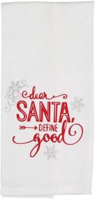 img 3 attached to 🎅 Набор праздничных кухонных полотенец: дизайн красного грузовика, рождественская узор и Санта