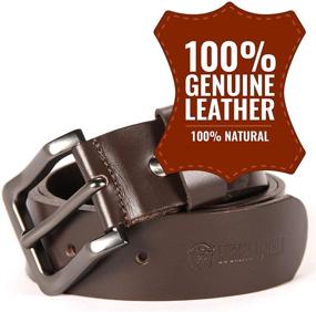 img 2 attached to 👔 Stylish Logical Leather Mens Casual Belt for Men's Accessories in Belts