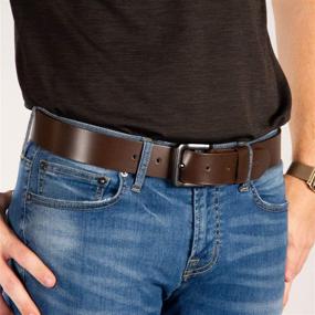 img 1 attached to 👔 Stylish Logical Leather Mens Casual Belt for Men's Accessories in Belts