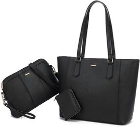 img 4 attached to 💼 Versatile & Chic: LOVEVOOK Women's 3pcs Purse Set - Perfect for Work, Events, and Everyday Use!
