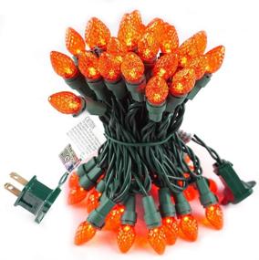 img 4 attached to 🎃 BOHON Halloween String Lights - 50 LEDs Orange UL Certified Christmas Lights for Indoor Outdoor Halloween Decor, Including Thanksgiving Yard, Xmas Tree & Carnival Decorations