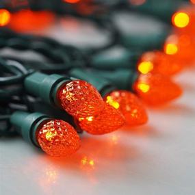 img 1 attached to 🎃 BOHON Halloween String Lights - 50 LEDs Orange UL Certified Christmas Lights for Indoor Outdoor Halloween Decor, Including Thanksgiving Yard, Xmas Tree & Carnival Decorations