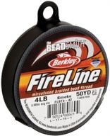 🔥 smoke grey beadsmith fireline braided bead thread - 50 yards, 4-pound logo