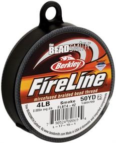 img 2 attached to 🔥 Smoke Grey Beadsmith Fireline Braided Bead Thread - 50 Yards, 4-Pound