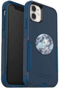 img 4 attached to Bundle: OtterBox Commuter Series Case For IPhone 11 - (Bespoke Way) PopSockets PopGrip - (Blue Marble)