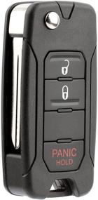 img 2 attached to KeylessOption Keyless Entry Remote Flip Car Key Fob Blade - Uncut Blank Chip Transponder Replacement