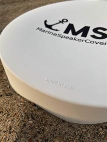 img 3 attached to 🔰 6.5 Inch Marine Speaker Covers - Pair of Sun, Water, and Dust Protection with Patented Military-Grade Silicone Design and Black Logo