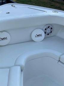 img 1 attached to 🔰 6.5 Inch Marine Speaker Covers - Pair of Sun, Water, and Dust Protection with Patented Military-Grade Silicone Design and Black Logo