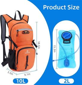 img 1 attached to 🎒 Hiking Backpack with 2L TPU Water Bladder: Sports Lightweight Hydration Packs