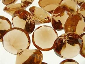 img 4 attached to Copper Brown Acrylic Diamond Gemstone Table Scatter 💎 - 50-Piece Set | Homeford 3/4-Inch Decorative Sparkling Gems
