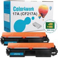 🖨️ color4work 2-pack compatible toner cartridge replacement for hp 17a cf217a black- designed for hp laserjet pro m102 m102w, mfp m130 m130fn m130fw m130fn printer logo