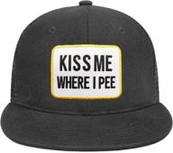 🏳️ express your pride with lgbtq rainbow show me the butthole trucker hat - unisex flat bill cap logo