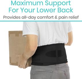 img 2 attached to 🏋️ Vive Lower Back Brace - Effective Support for Chronic Pain, Sciatica, Spasms, Nerve Compression, and Disc Herniation - Adjustable Lumbar Wrap for Optimal Pain Management and Relief