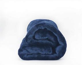 img 2 attached to 🔵 Premium Coral Fleece Ultra Soft & Warm Winter Baby Throw Blanket - 30x40 Inches Super Fluffy and Cozy Flannel Receiving Blanket for Girls and Boys - Ideal for Crib, Stroller, Swaddle, Car Seat, and Pet Use (Navy)