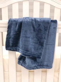 img 3 attached to 🔵 Premium Coral Fleece Ultra Soft & Warm Winter Baby Throw Blanket - 30x40 Inches Super Fluffy and Cozy Flannel Receiving Blanket for Girls and Boys - Ideal for Crib, Stroller, Swaddle, Car Seat, and Pet Use (Navy)