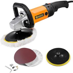 img 2 attached to 🚗 Goplus Electric Car Polisher with Variable 6-Speed Rotary Polisher, 7-Inch Buffer Sander Including Bonnet Pad, 10 Amp, 600-3,100 RPM