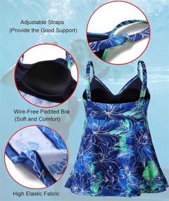 img 1 attached to MOGGEI Swimsuit Swimwear Tankini Bathing Women's Clothing for Swimsuits & Cover Ups