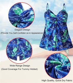 img 2 attached to MOGGEI Swimsuit Swimwear Tankini Bathing Women's Clothing for Swimsuits & Cover Ups