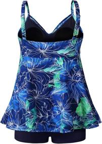 img 3 attached to MOGGEI Swimsuit Swimwear Tankini Bathing Women's Clothing for Swimsuits & Cover Ups