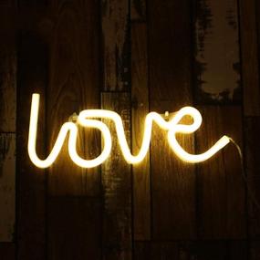 img 3 attached to 🎄 Warm White Love LED Neon Light: A Unique Decorative Novelty for Christmas Party, Children’s Room, Living Room, Bar & Hotel Decoration