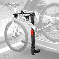 🚲 leader accessories hitch mounted 2 bike rack: foldable bicycle carrier for cars, trucks, suv's and minivans with 2" hitch receiver logo