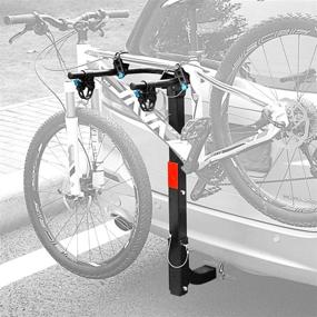 img 4 attached to 🚲 Leader Accessories Hitch Mounted 2 Bike Rack: Foldable Bicycle Carrier for Cars, Trucks, SUV's and Minivans with 2" Hitch Receiver