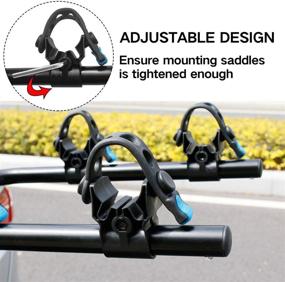 img 1 attached to 🚲 Leader Accessories Hitch Mounted 2 Bike Rack: Foldable Bicycle Carrier for Cars, Trucks, SUV's and Minivans with 2" Hitch Receiver