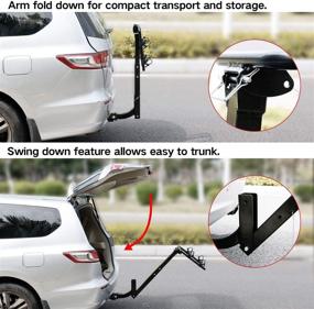 img 3 attached to 🚲 Leader Accessories Hitch Mounted 2 Bike Rack: Foldable Bicycle Carrier for Cars, Trucks, SUV's and Minivans with 2" Hitch Receiver