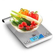 🔢 ultra slim multifunction stainless steel digital kitchen scale by uten - 11lb 5kg capacity, hook design, back-lit lcd display, fingerprint resistant coating, battery included logo