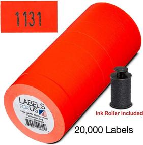 img 1 attached to 🔴 Fluorescent Red Labels For Monarch 1131 Labeler - Pack of 20: High Quality and Efficient